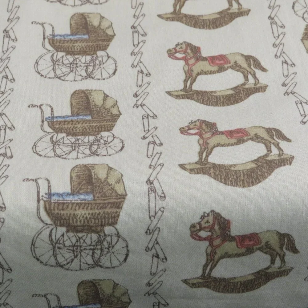 Baby Tan & Brown Fabric 2 yards 44